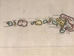 Fig. H4.2. Map of the 'Southern Isles' from Blaeu's Atlas, dated 1654 (WD3B/41, courtesy of The Trustees of the National Library of Scotland) - click for a larger image