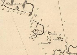 Fig. H4.4. Mackenzie's chart of Pabaigh, dated 1776 (EMS.s.654, courtesy of The Trustees of the National Library of Scotland) - click to enlarge